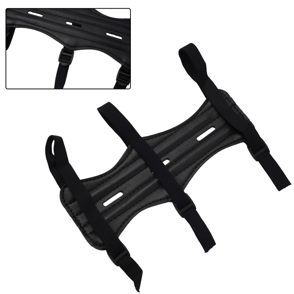 Extended Leather Guard for Bow Gear Practical Hole Design for Efficiency