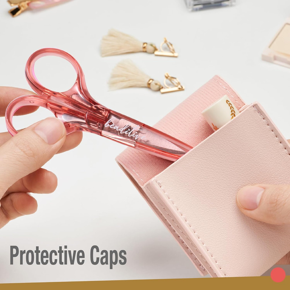 Detail Craft Scissors Set (2 pcs) Curved and Straight, Sharp, Compact | Sewin...