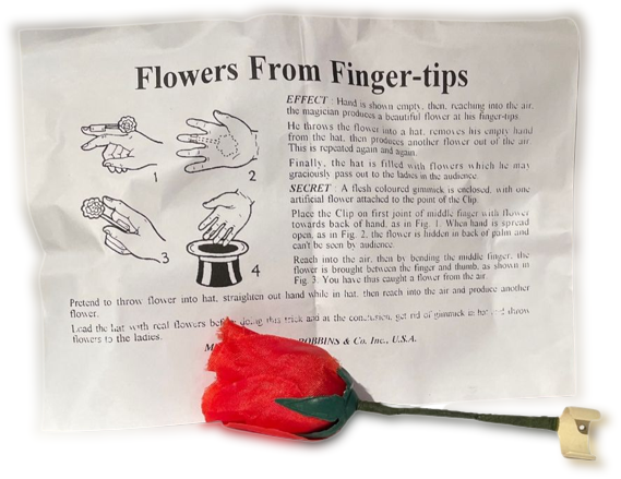 APPEARING FLOWERS FROM FINGERTIPS Magic Trick Vanish Catcher Multiplying Roses