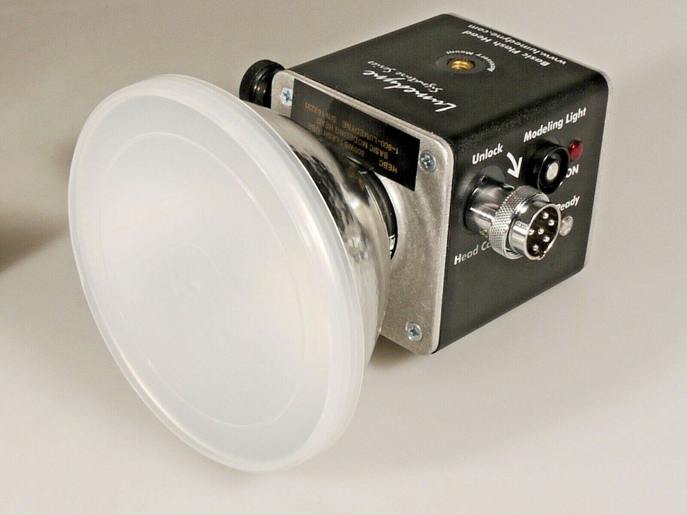 PRL) LUMEDYNE HEBC 800ws BASIC SIGNATURE SERIES HEAD FLASH BLITZ + SYNC CABLE