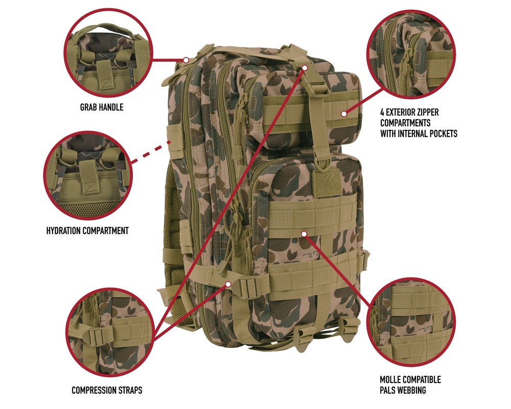 Rothco X Bear Archery Fred Bear Camo Medium Transport Pack - Hunting Backpack