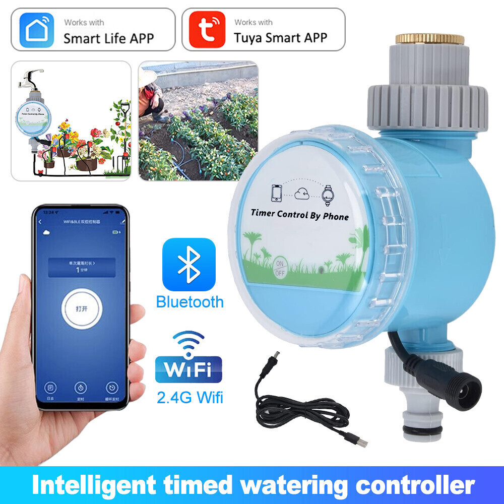 WIFI Bluetooth Smart Garden Watering Timer Auto Irrigation Controller Valve UK ╏