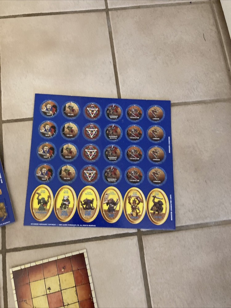 Advanced Heroquest Boardgame RPG Games Workshop 1990 (Mostly Complete) READ