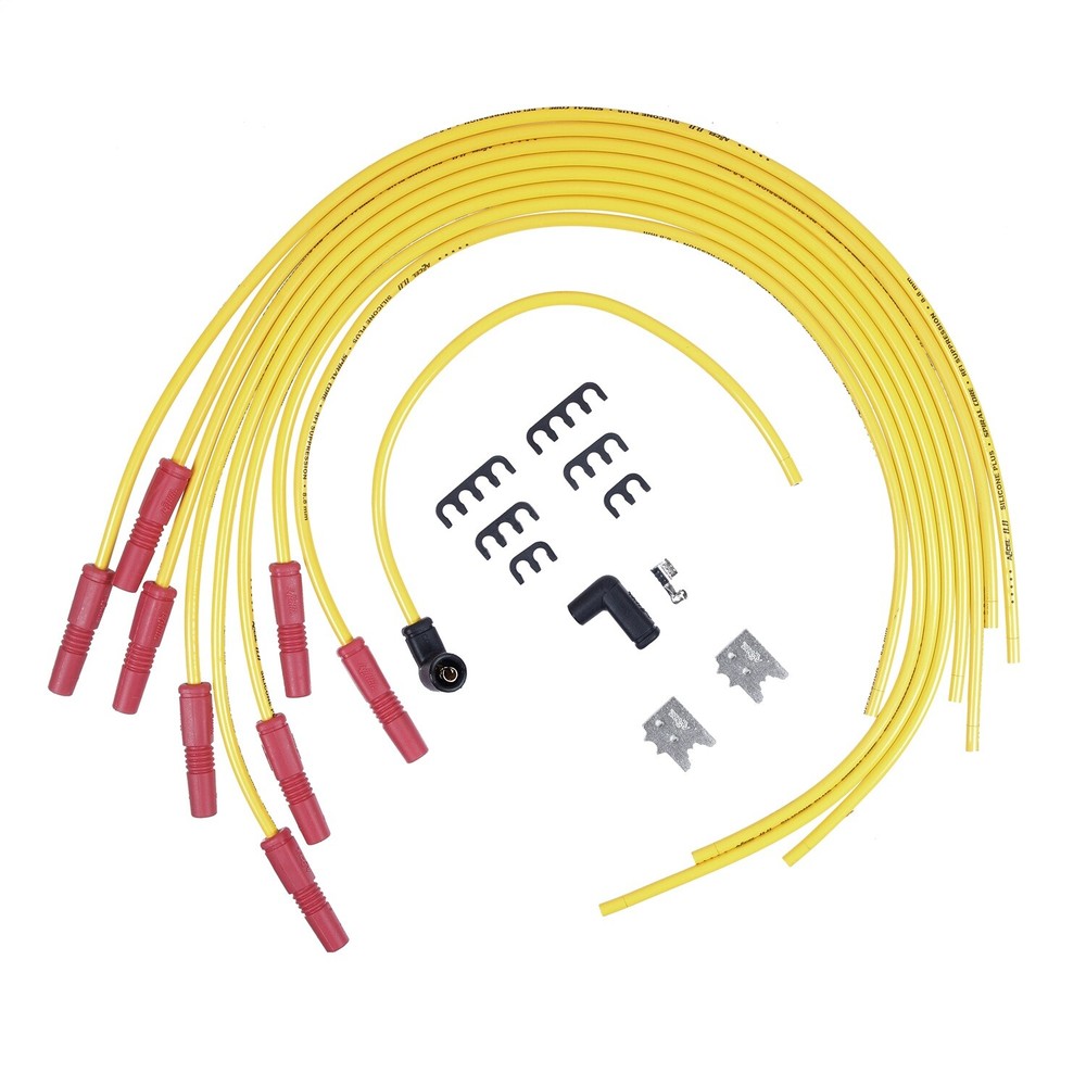 Accel 8033 Universal 8.8mm Spark Plug Wire Set; Yellow