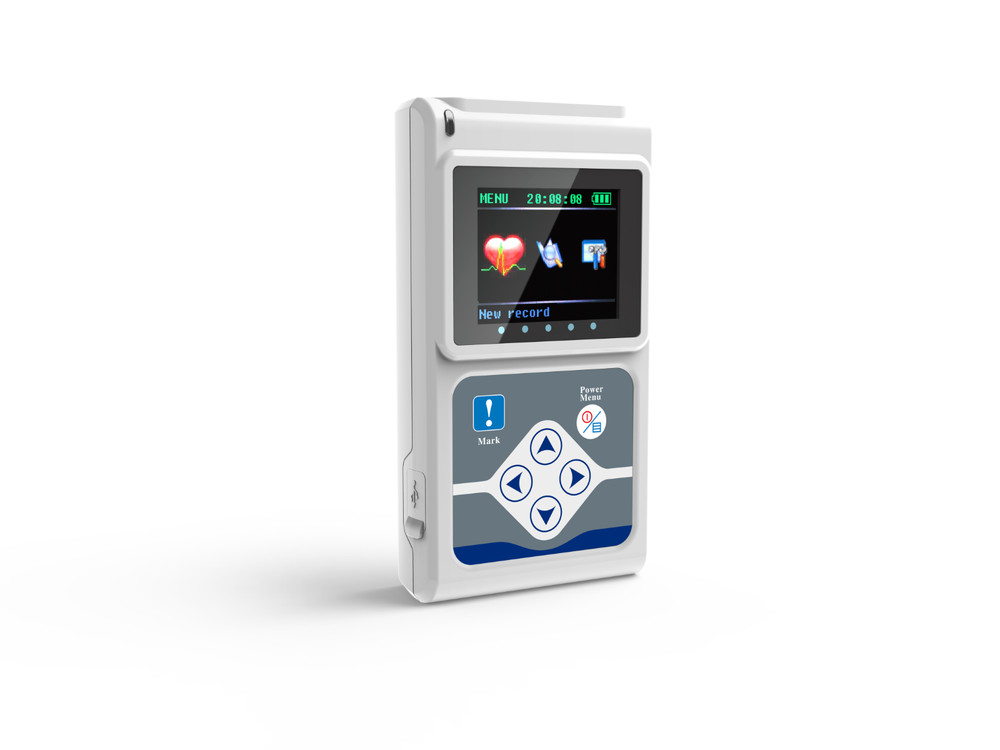 24-hour 3-channel Holter ECG machine with free PC software