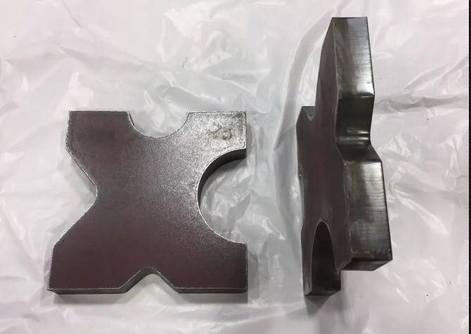 20 TON STEEL SHOP PRESS BED PLATES, H-Frame Arbor 4 notch 1"X 5"X 5" Set