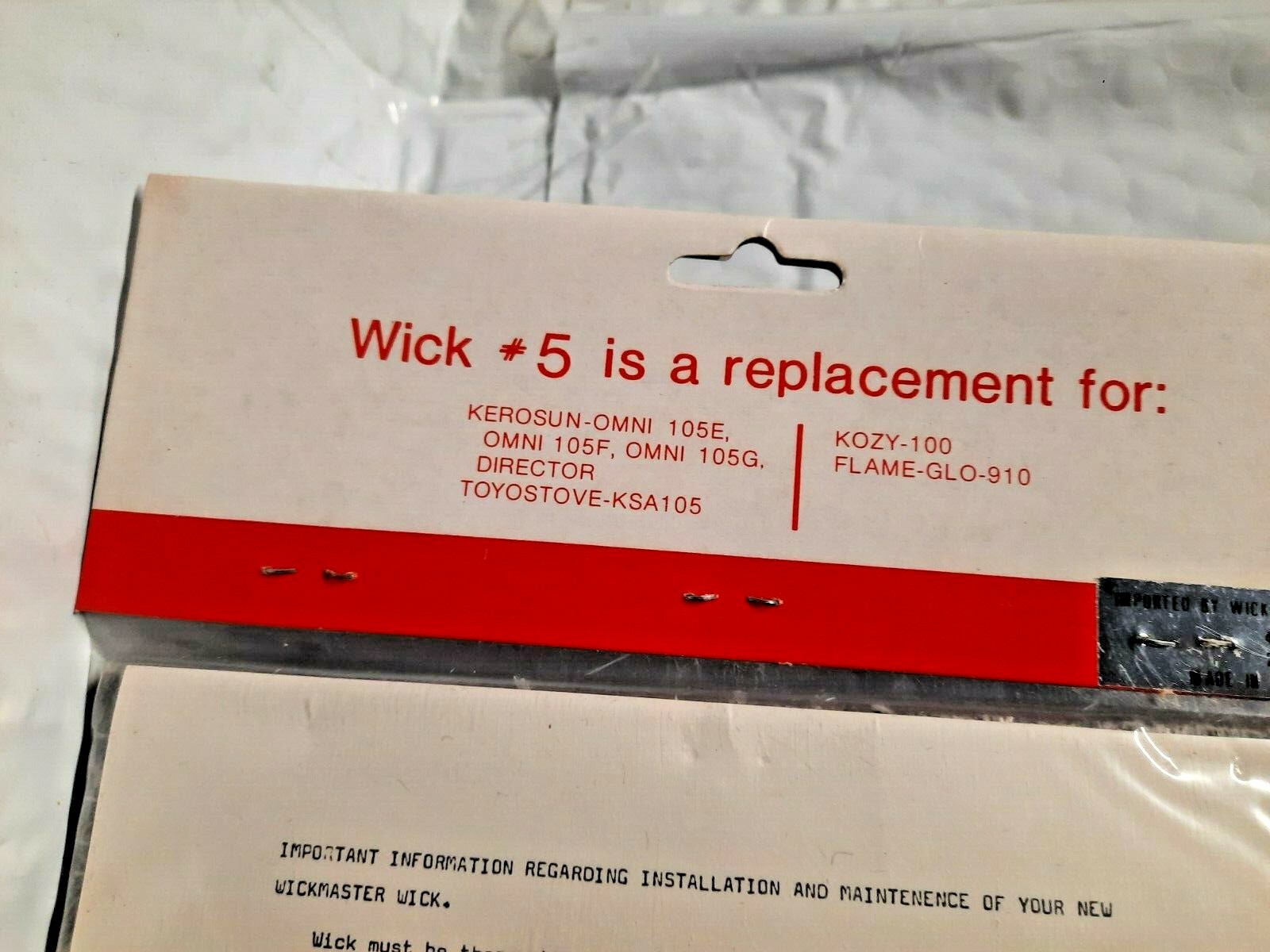 Wick Master #5 Kerosene Heater Wick Brand New