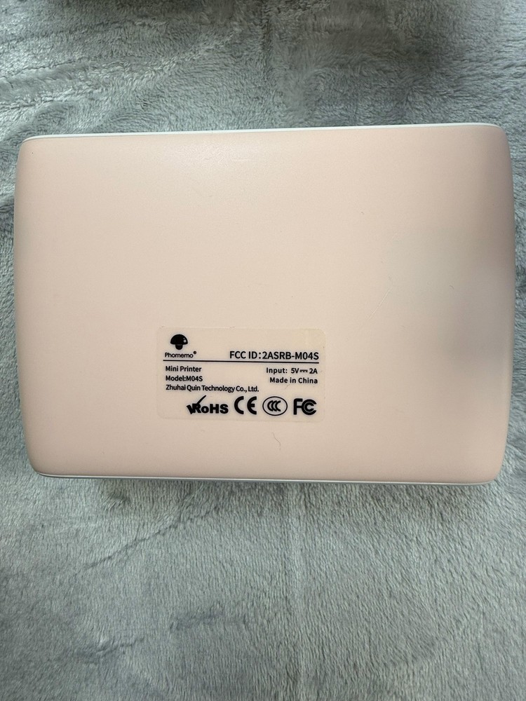 Phomemo M04S Mini Thermal Printer Pink Portable Bluetooth USB w/ Paper & Guide