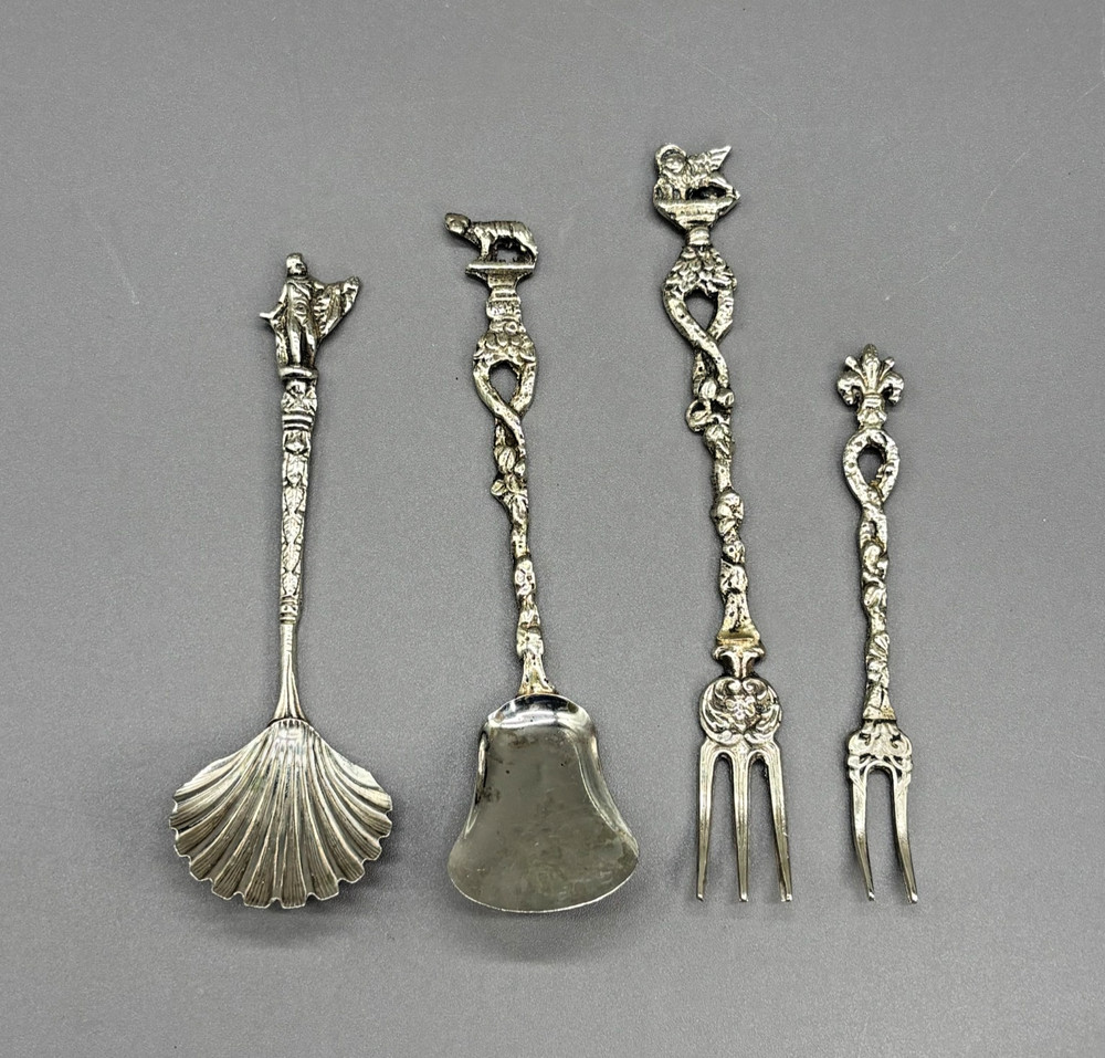 Candlelight Silver VTG Italian Florentine Renaissance Silverplate Serving Set