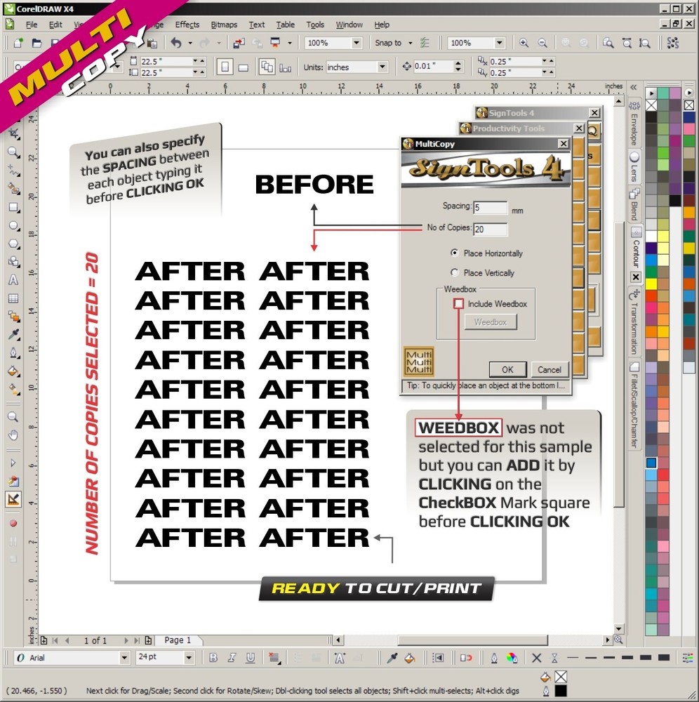 Sign Making Vinyl Cutting Software - SignTools 4 CorelDRAW & Adobe illustrator