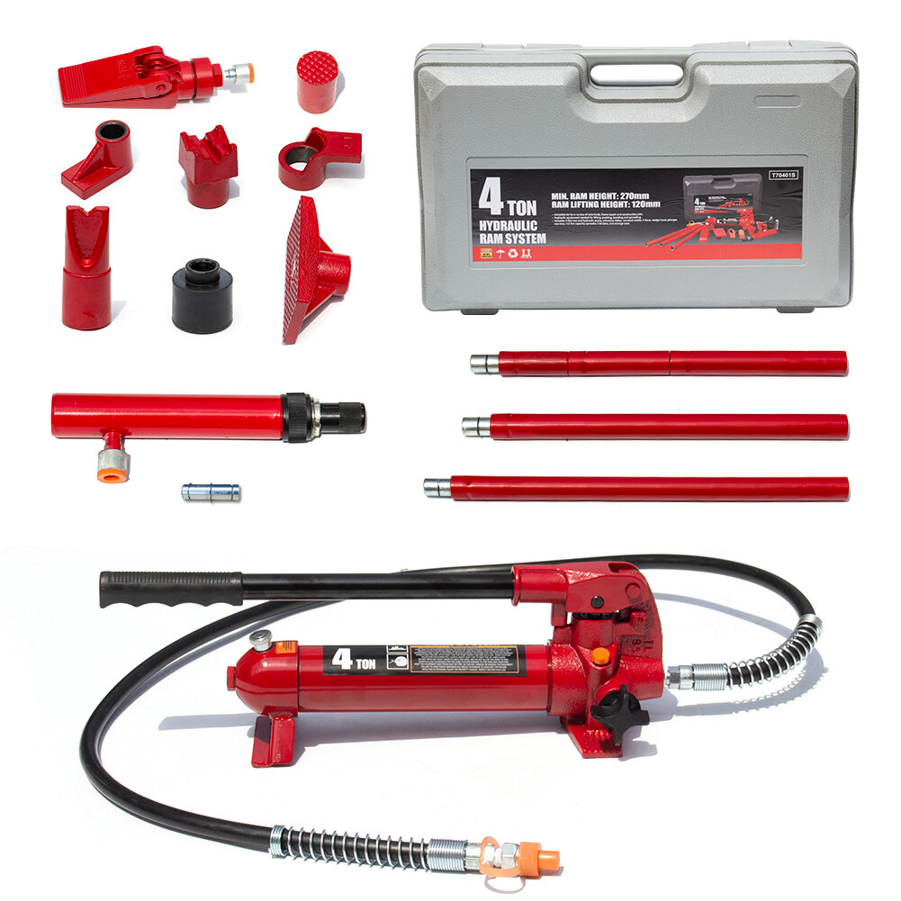 BIG RED Torin Portable Hydraulic Ram Auto Body Frame Repair Kit 4 Ton (8000lbs)
