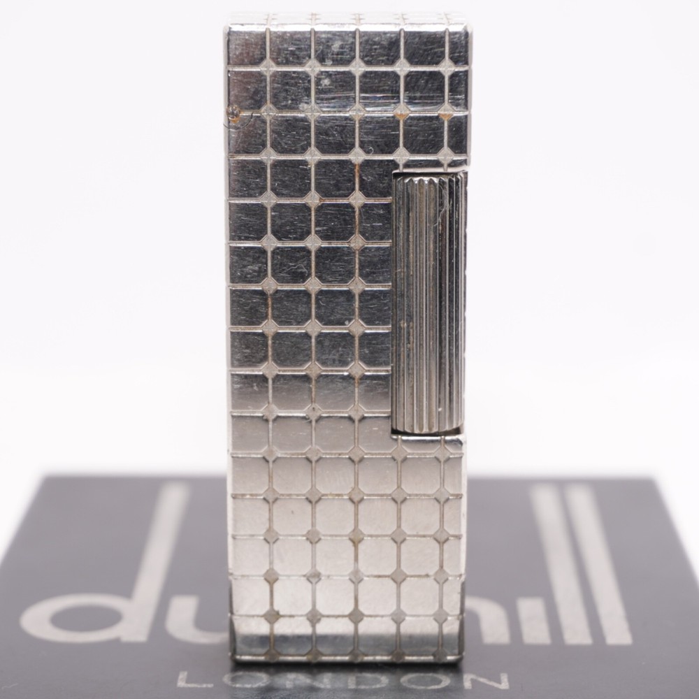Dunhill Lighter Silver Pave Pattern with Accessories - Ultrasonically Cleaned