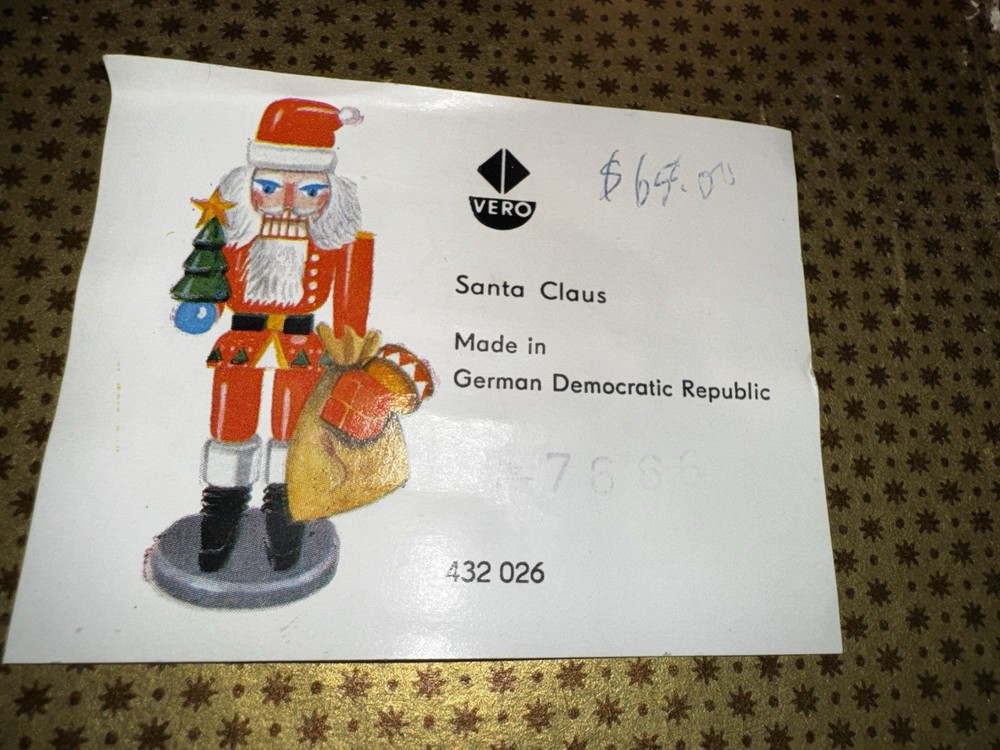 Vintage Vero Germany Santa Claus Nutcracker With Box