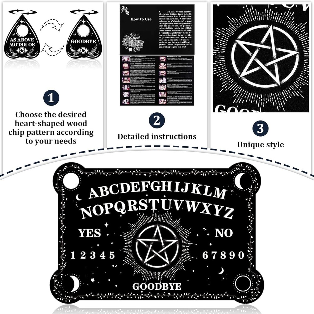 Pendulum Dowsing Divination Board Amethyst Crystal Spirit Talker Kit