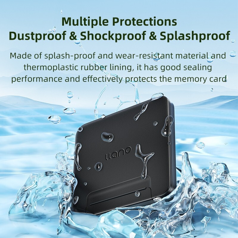 Waterproof & Shockproof Memory Card Case Holder, SD / MicroSD / TF Card Organize