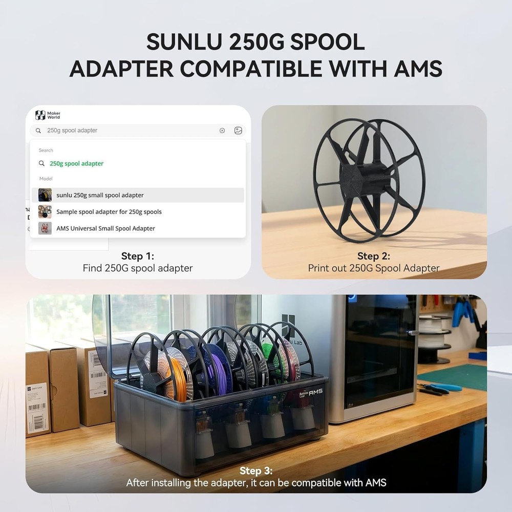 SUNLU PLA+ Filament 1.75mm 8 Pack 2KG Bundle