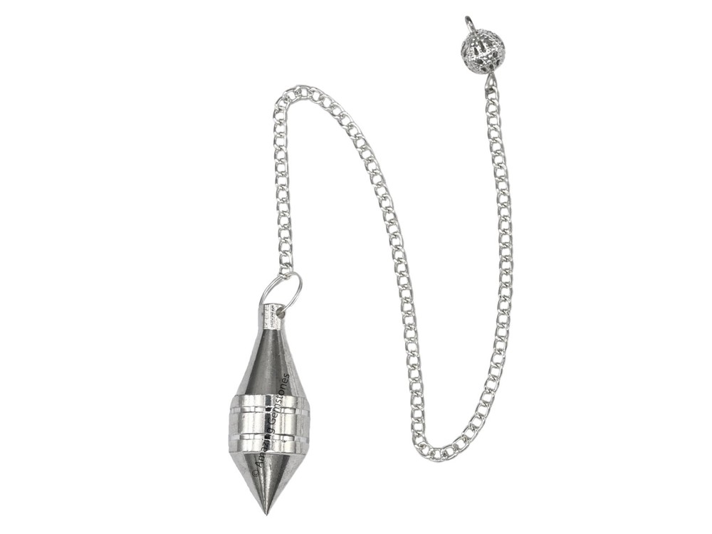 Metal Pendulum Silver Drum Cone Steel Copper Pendulum for Divination