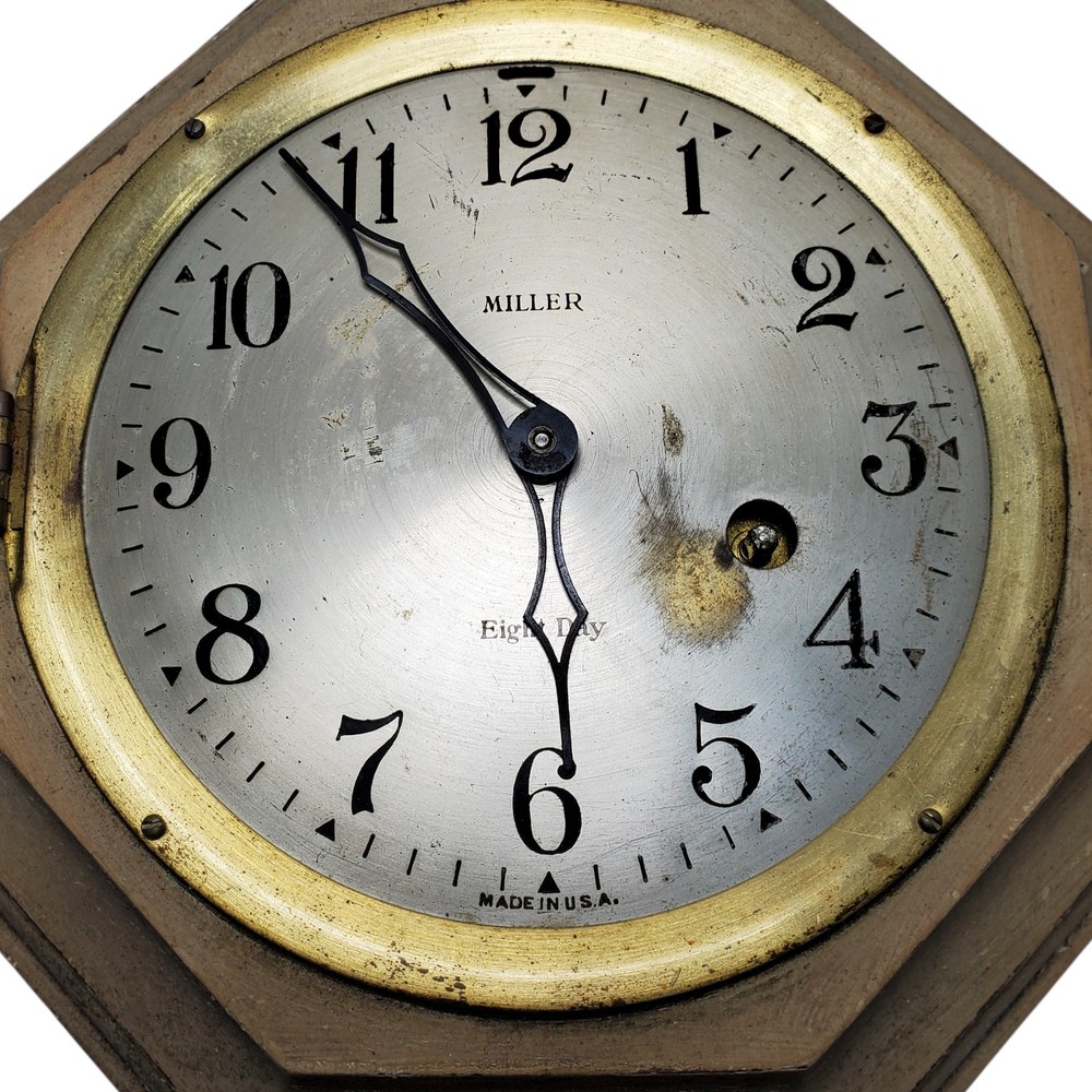 Antique Sessions Miller Octagonal 8.5" Kitchen Wall Clock