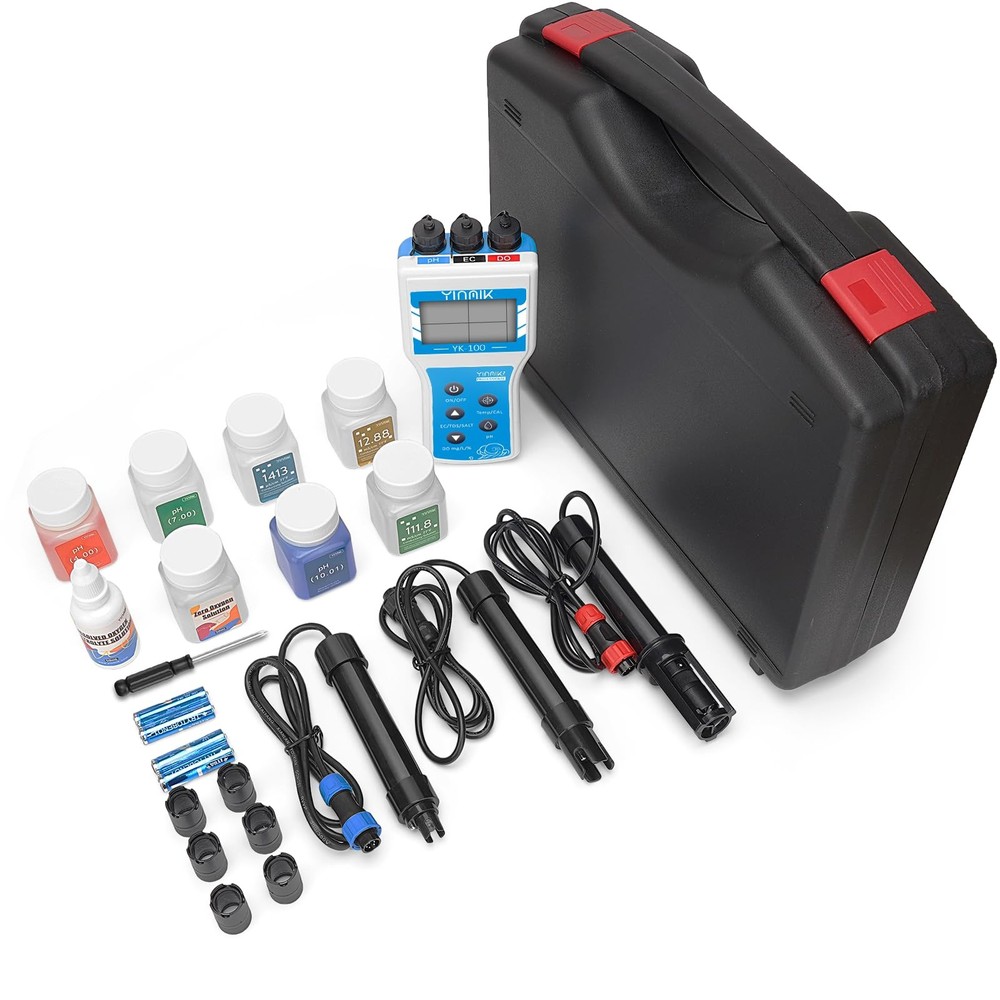 YINMIK Handheld Dissolved Oxygen Meter, Smart DO Meter with Salinity and Alti...