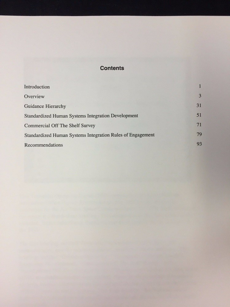 1999 COMMON HUMAN SYSTEMS INTEGRATION FOR SATELLITE AND C2 SYSTEMS