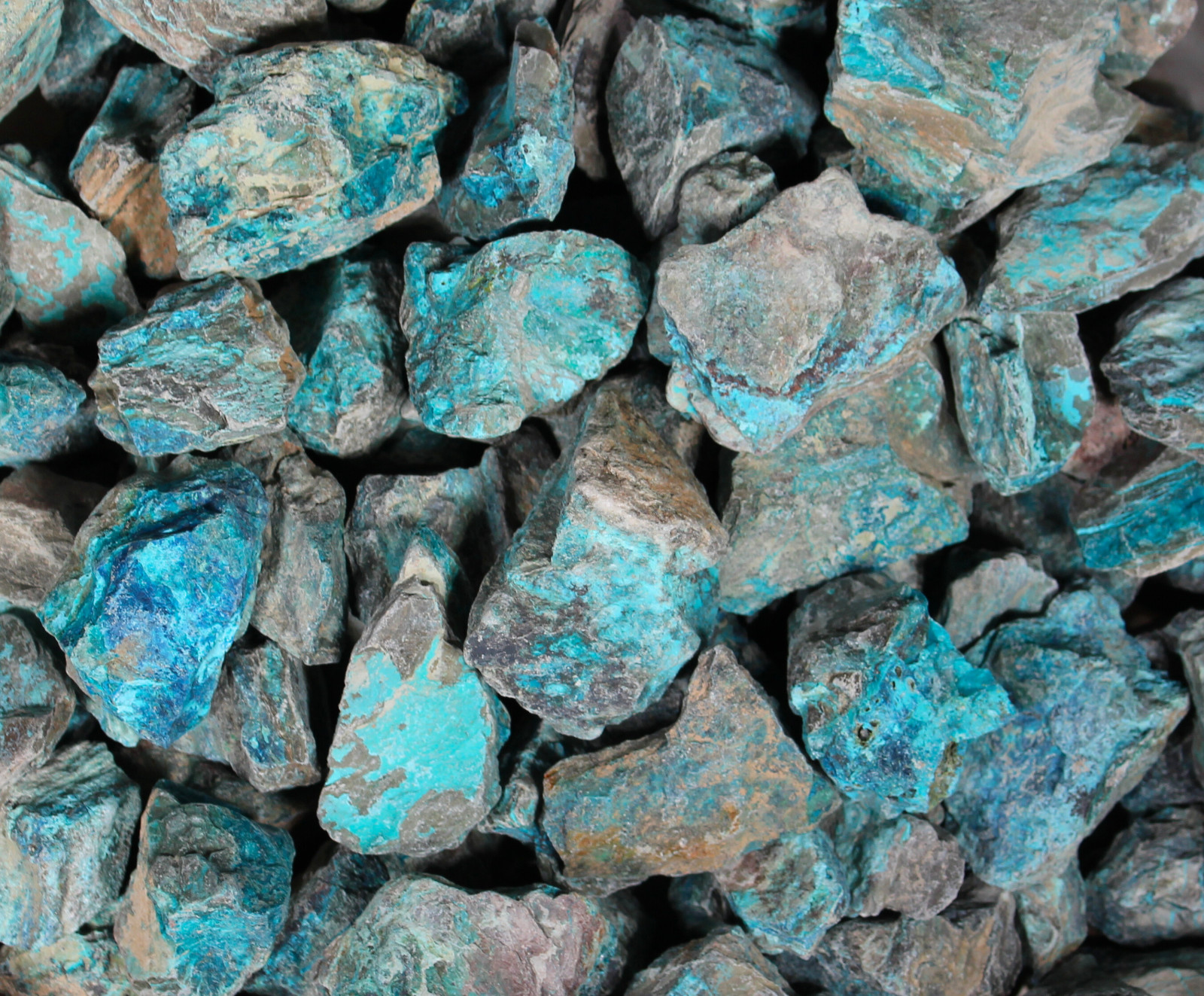 Chrysocolla "A" Grade - Rough Rocks for Tumbling - Bulk Wholesale options