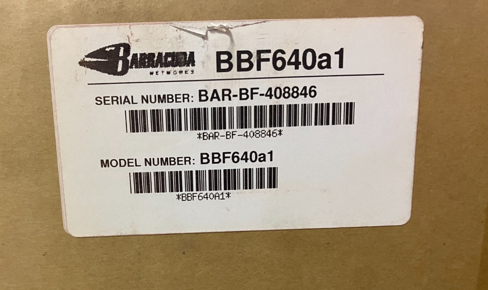 BRAND NEW Barracuda Load Balancer BBF640A1, BBF640A