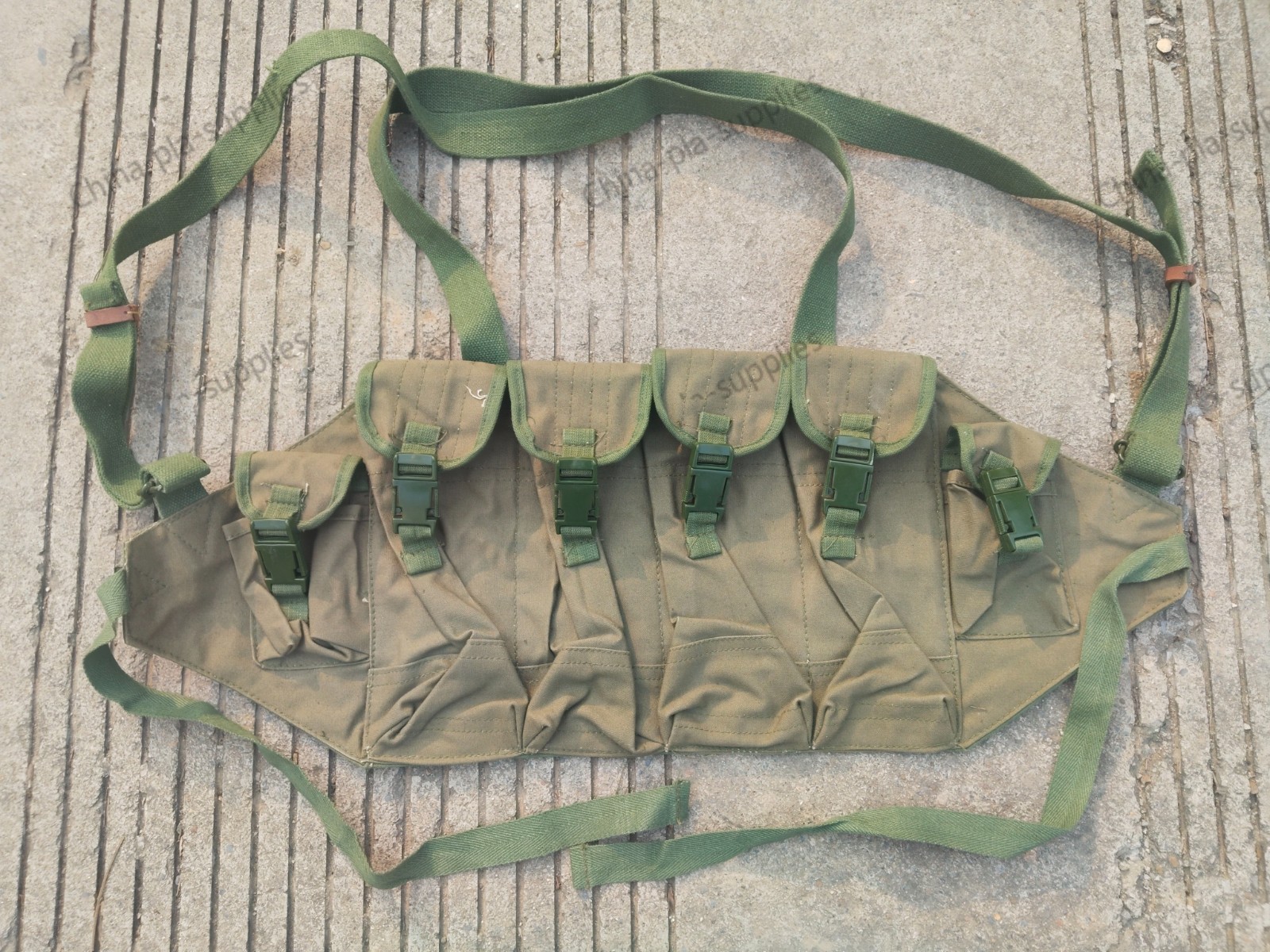 RARE SR Buckle 7.62 Mag Ammo Pouch Chinese Military Type 81 Chest Rig Bandolier