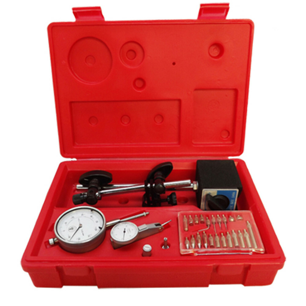 1 inch Dial Indicator With Magnetic Base 22 Point Set Precision Inspection Tool