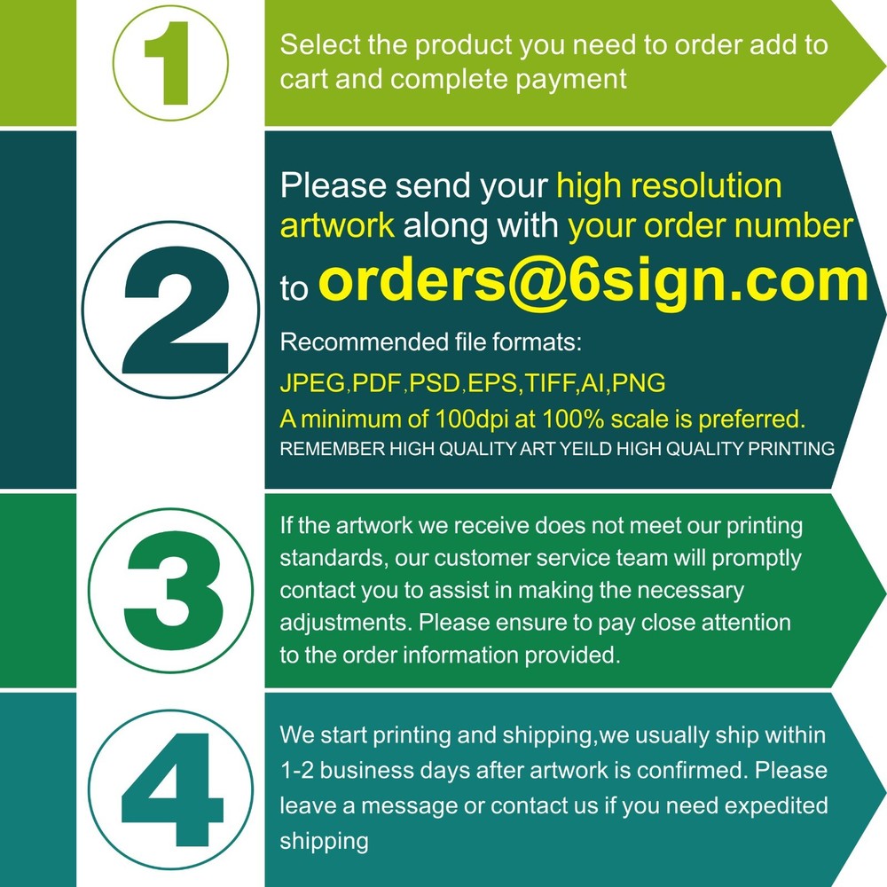 3' x 6' Custom sign Vinyl Banner 13oz Full Color - Free Basic Design Include