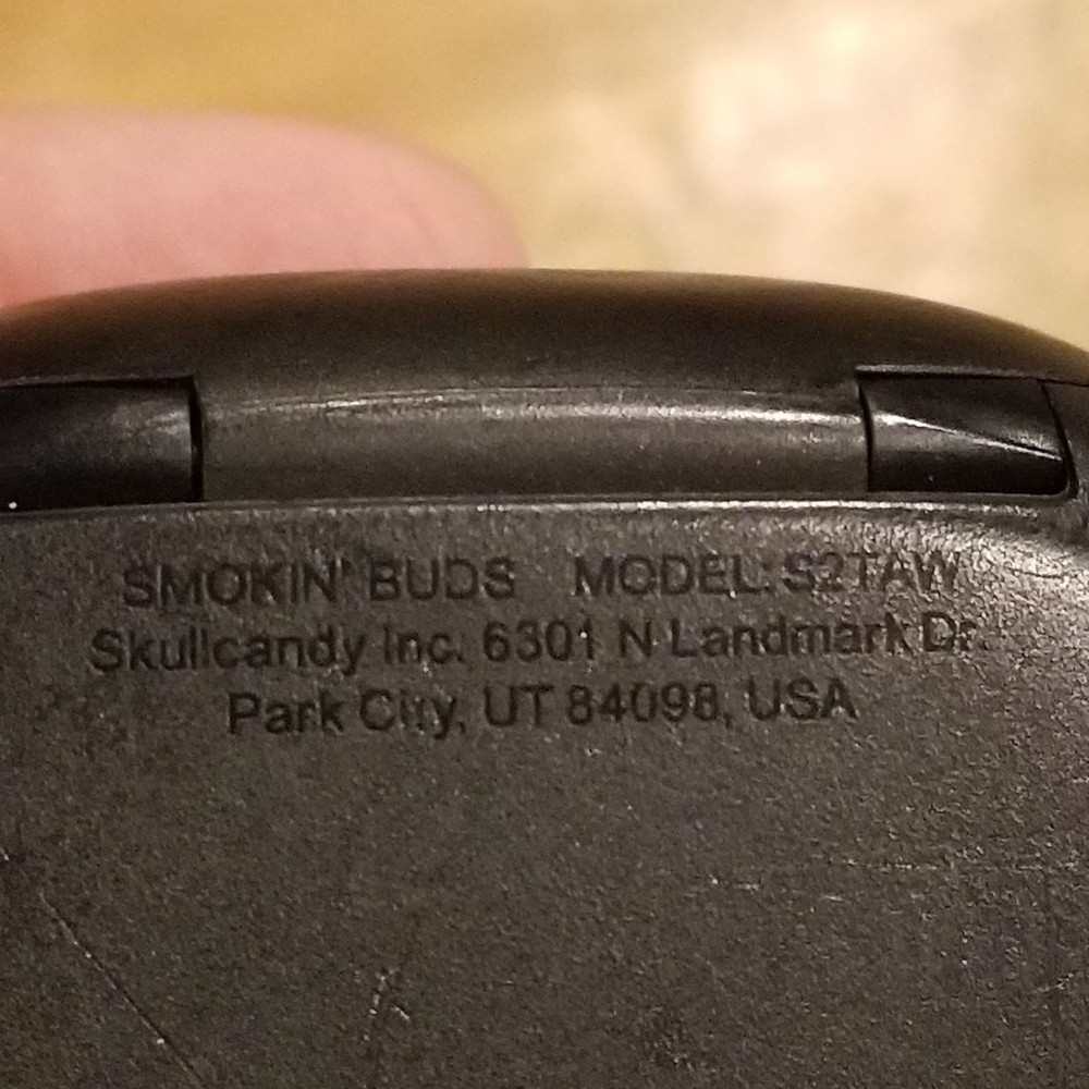 Skullcandy Smokin' Buds OEM Replacement CASE ONLY Black 0355