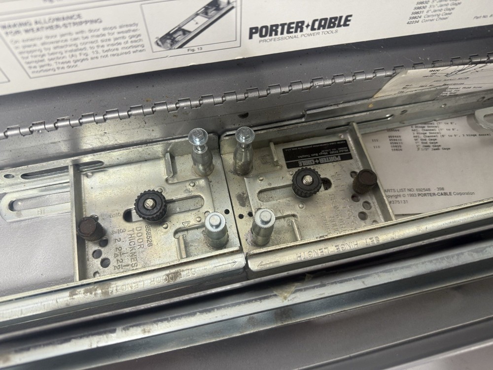 Porter Cable Model #59380 Hinge Butt Template Kit With Metal Case