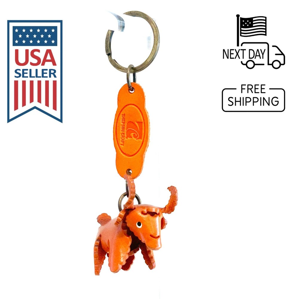 Jacob sheep Handmade Leather Keyring