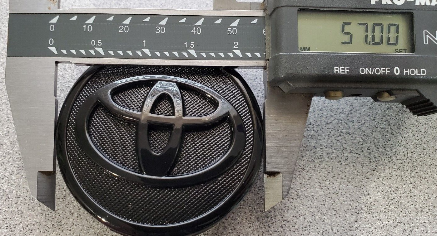 4x TOYOTA WHEEL RIM RIMS CENTER HUB CAP CAPS GLOSS BLACK LOGO 57MM PRIUS COROLLA