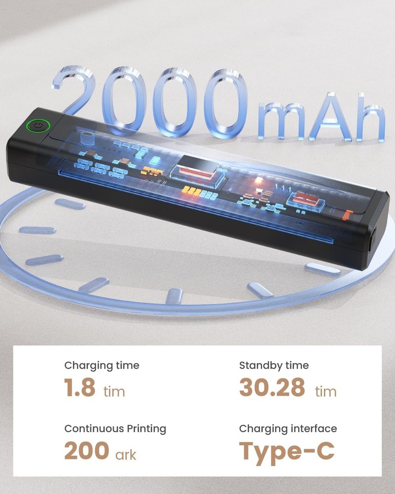 NEWYES Portable Thermal Printer Inkless Printer Wireless Connectivity Busines...