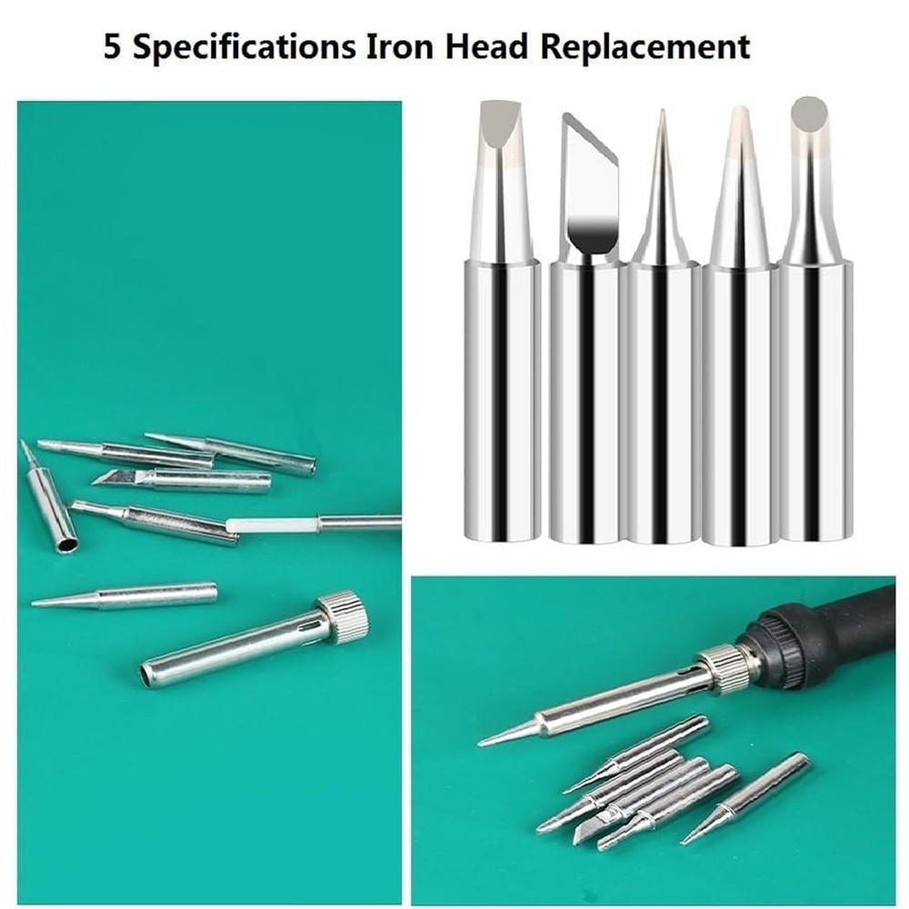 Soldering Iron Kit, LCD digital display, inner-heat, Adjustable Temperature S...