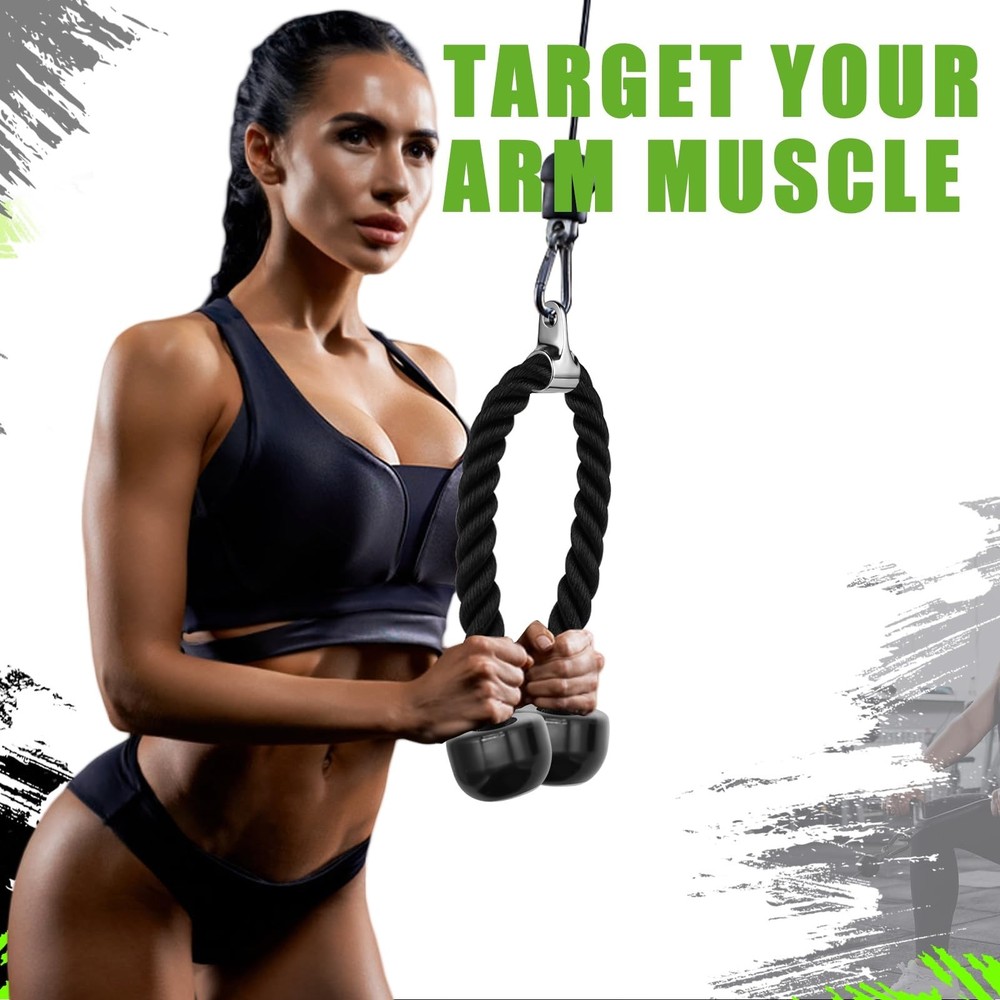 Double D Row Handle LAT Pulldown Attachments, 1.3 Inch Diameter Big Comfort R...