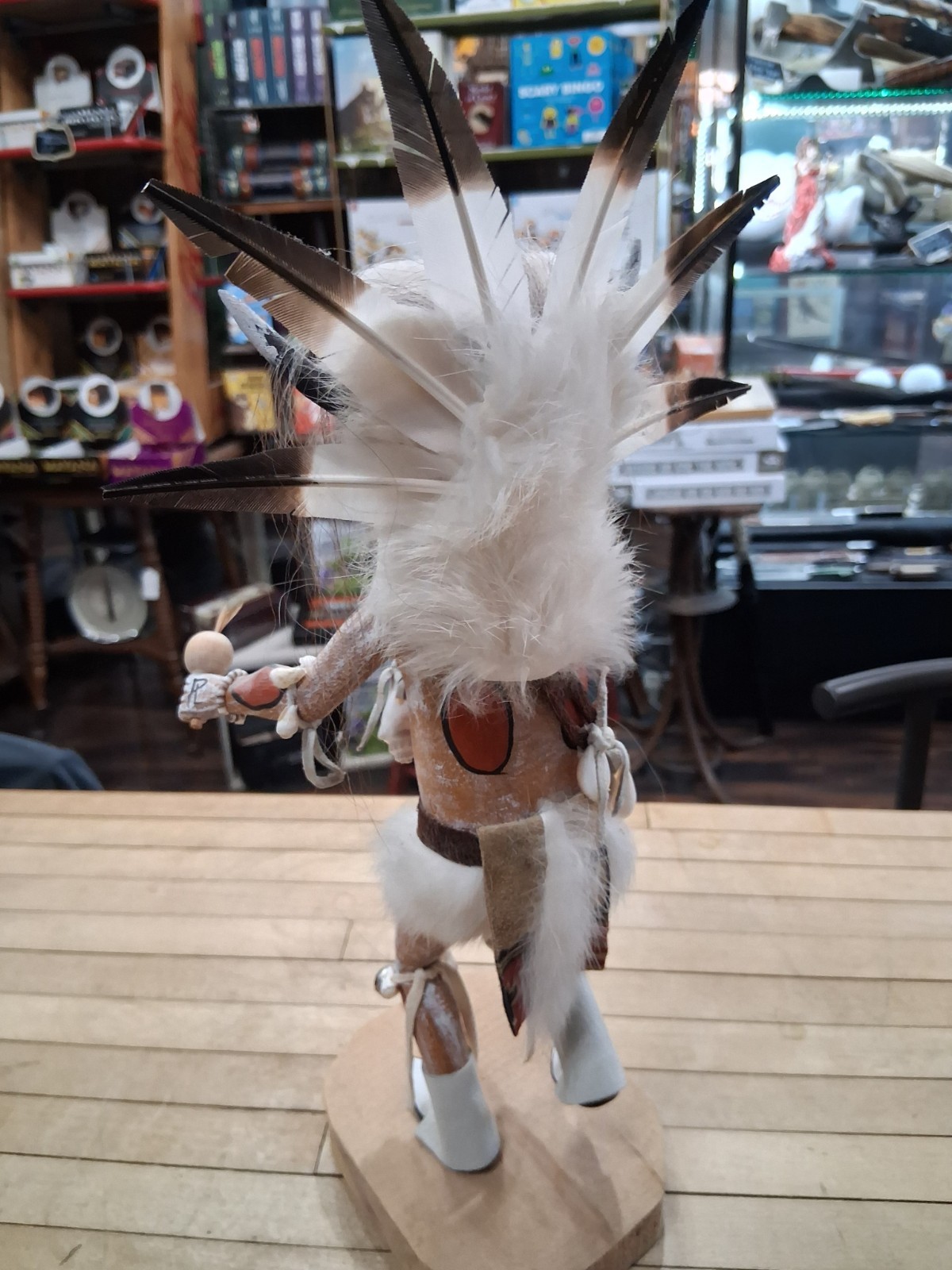 White Ogre Kachina Doll Hand Carved Hopi Style Figure