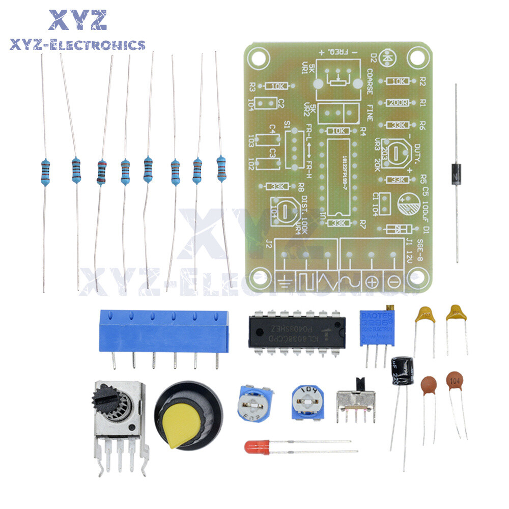ICL8038 Monolithic Function Signal Generator Module DIY Kit Sine Square Triangle