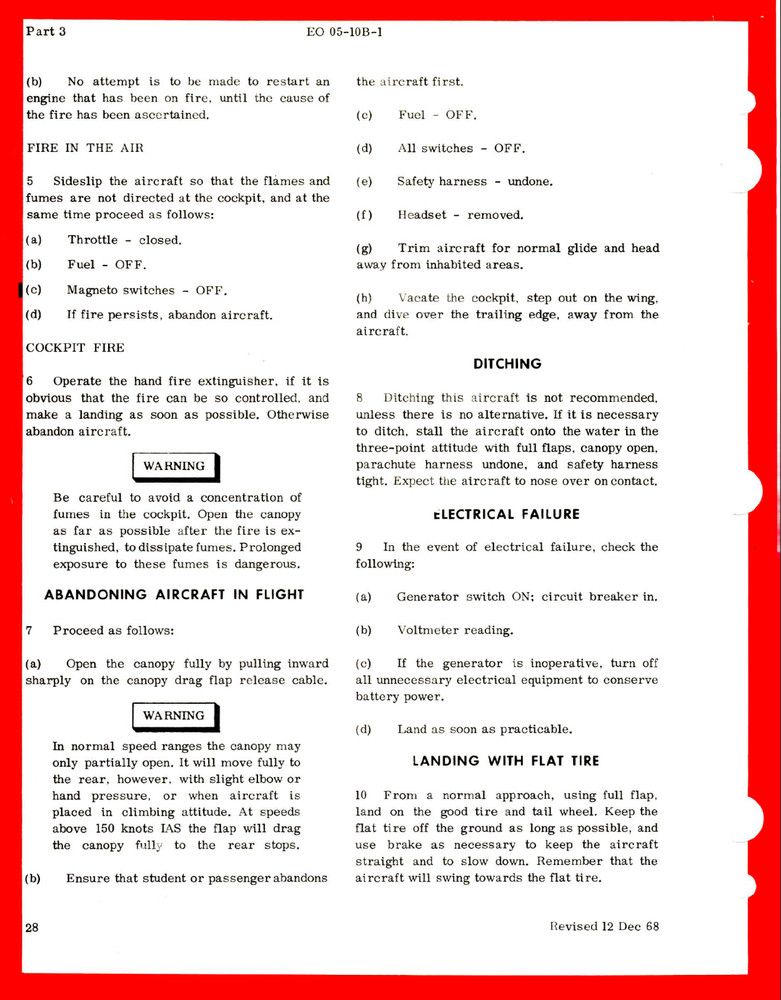 52 page 1968 EO -5-10B-1 Aircraft Operating Instructions Chipmunk Manual on CD