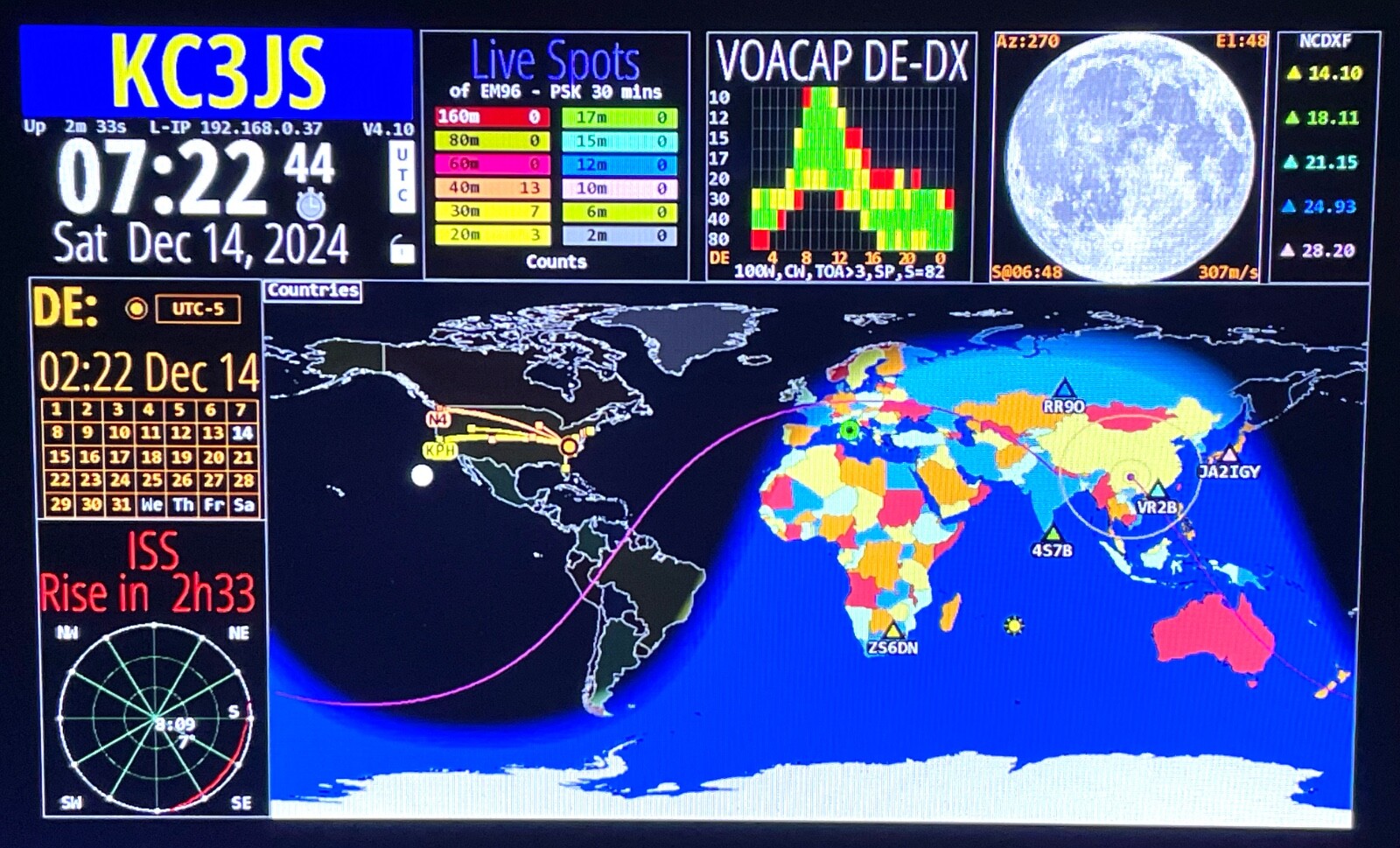 HamClock-Ham Radio World Clock on Pi-3B+ (Now Compatible with new OpenHamClock)