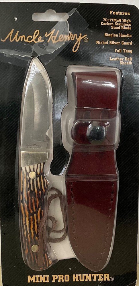 Uncle Henry Mini Pro Hunter Fixed Blade Skinner Knife with Sheath