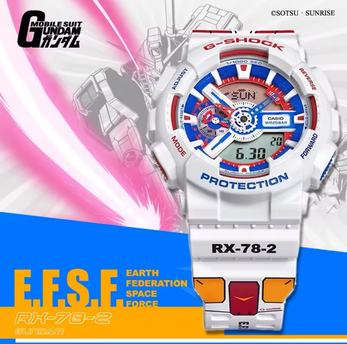 CASIO G-SHOCK  Gundam RX78-2 40th Anniversary