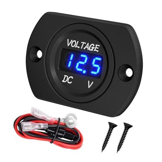 Battery Voltage Meter Waterproof DC 12V 24V LED Voltmeter Panel 12 Volt 24