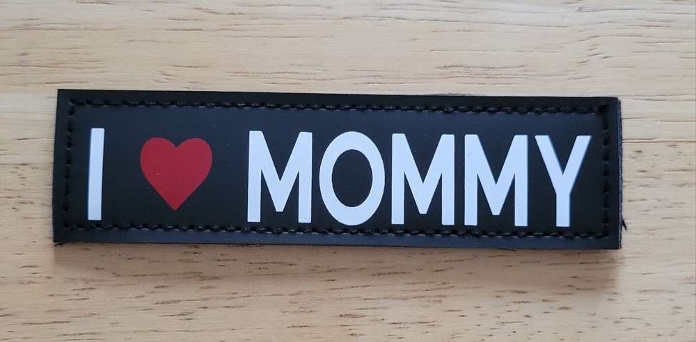 "I ❤️ Mommy" Hook And Loop Adhesive Patch For Dog Harness