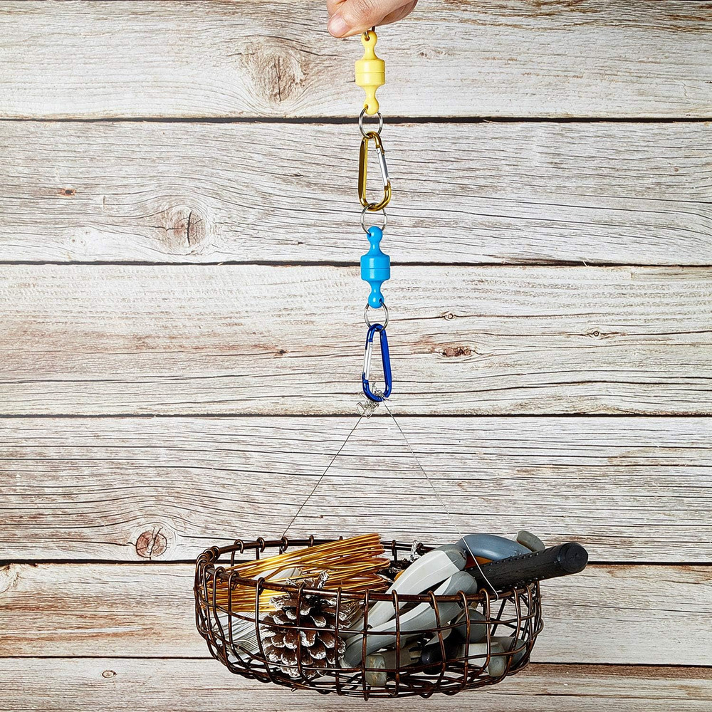 5 Pieces Magnetic Net Release Holder Net Release Clip Keychain Hook for Fly Fish
