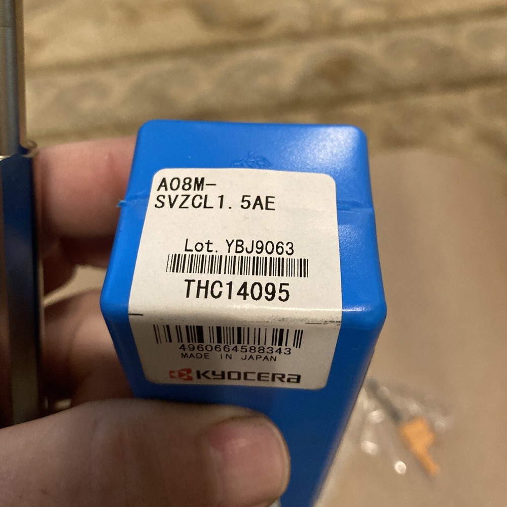 KYOCERA 1/2 Profiling Boring Bar Indexable Diamond Shape Insert A08M-SVZCL 1.5AE