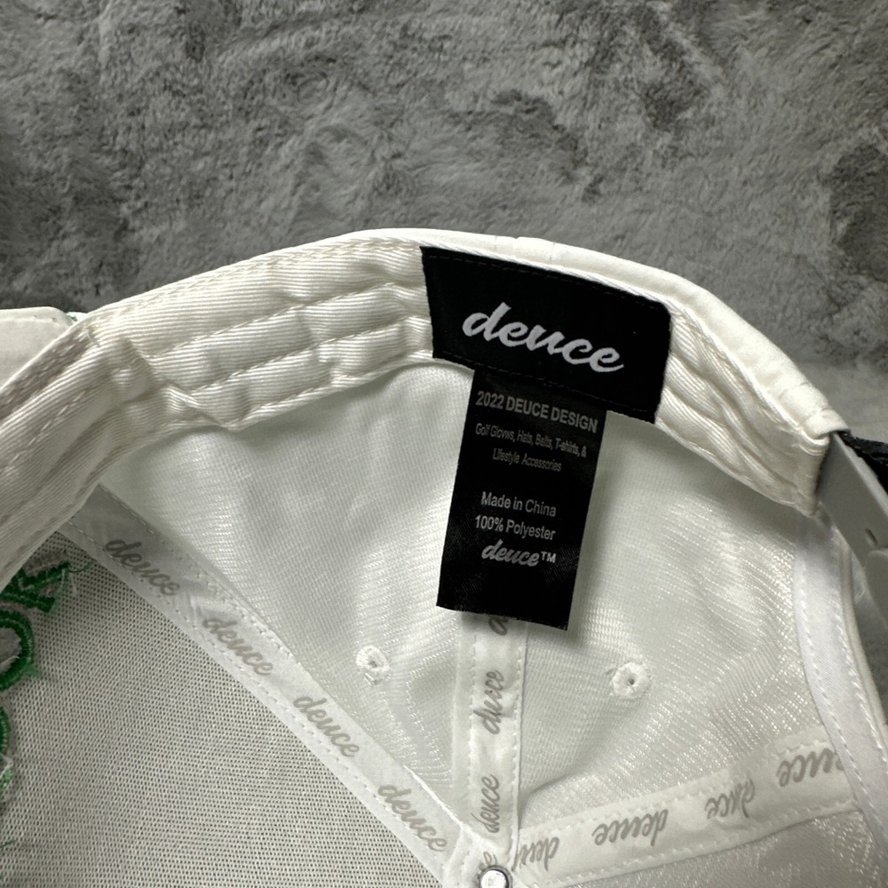 Duece Hat White The Button Hook Snapback Casual Adjustable Golf Golfer