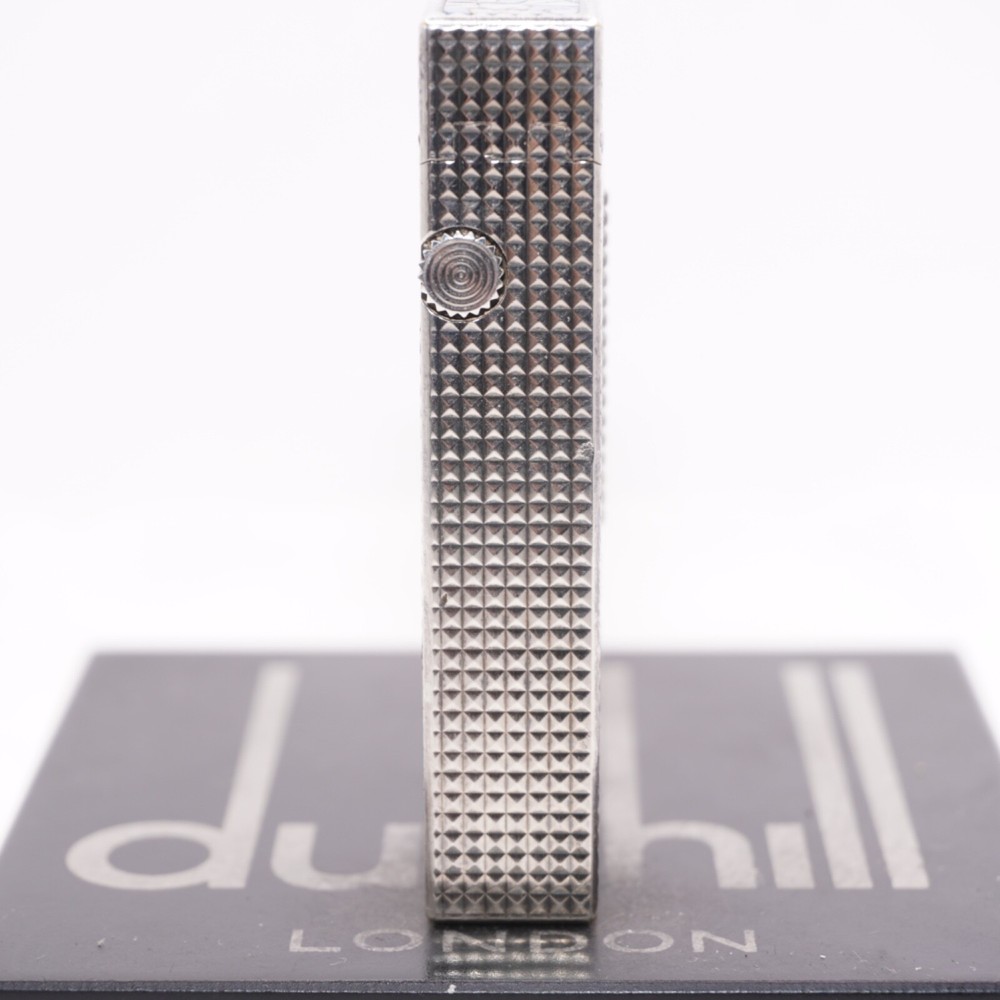 Dunhill Lighter Silver Hobnail Opal Pattern_Ultrasonically cleaned_Working