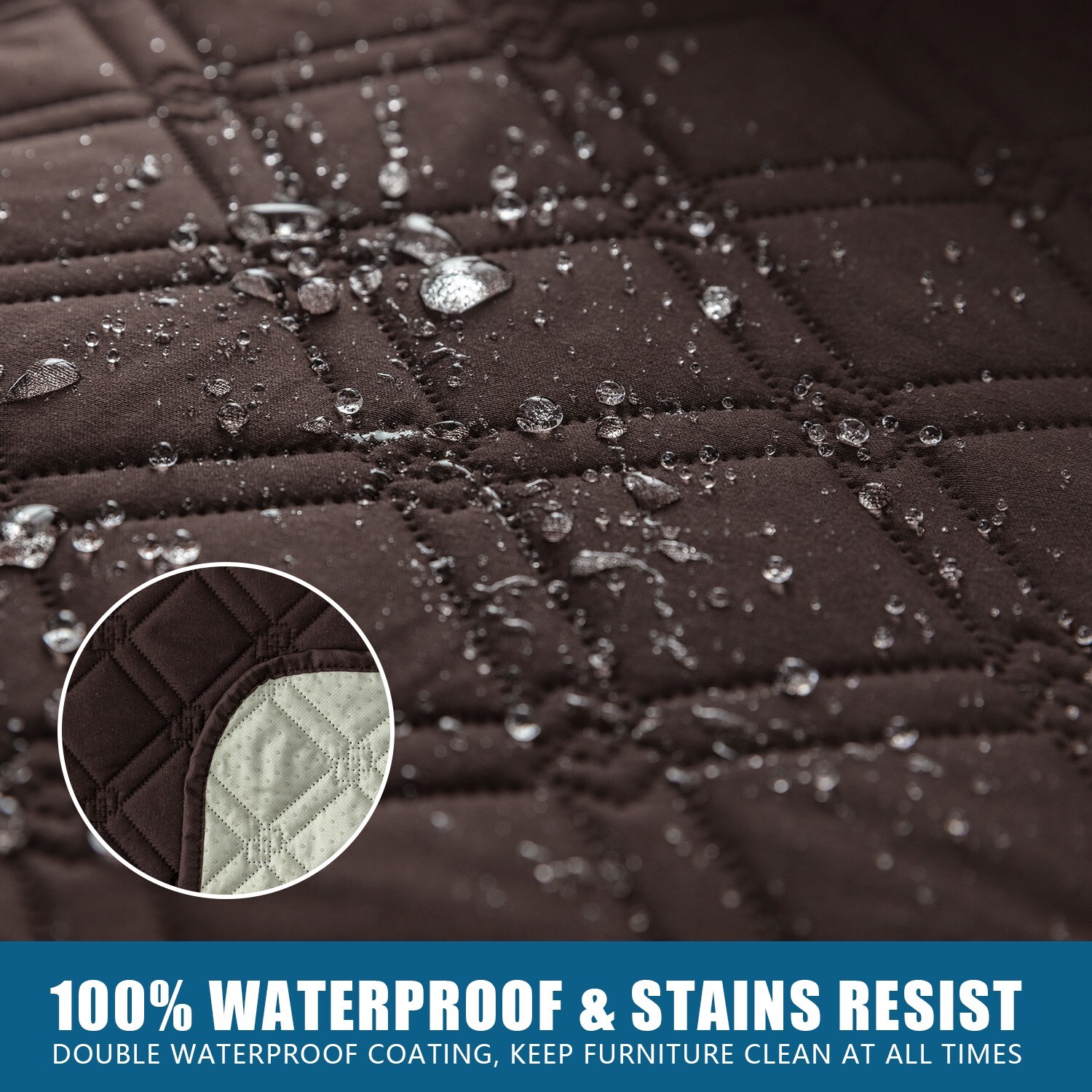 Waterproof non-slip sofa cover recliner 3 seats, furniture protection decoration