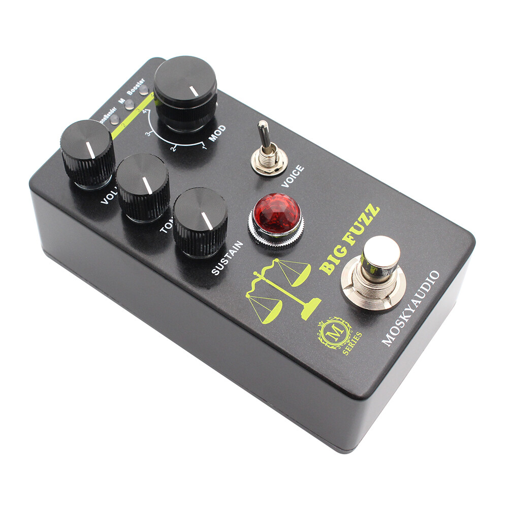 Mosky Fuzz Distortion Effect Pedal Volume Tone Sustain Control 2 Vioce Toggle